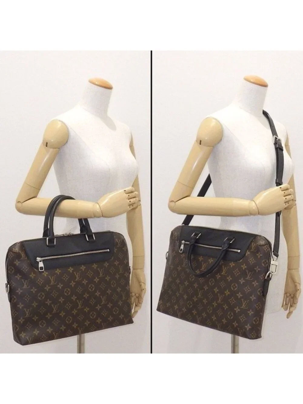 Louis Vuitton Business Bag Porte Documents Jules Monogram Macassar Leather